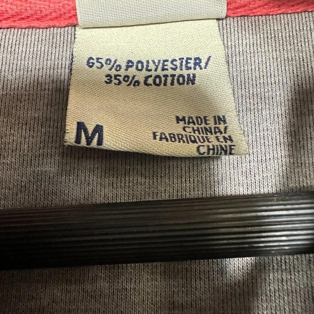 Vintage Blue Marlin SweatShirt Mens Medium Brown Full Zip Pockets Cotton Poly - Picture 8 of 10